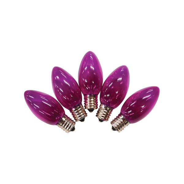 Holiday Bright Lights Holiday Bright Lights 9760877 C9 Christmas Light Bulbs; Purple; 1 in. - 25 Lights 9760877 - main